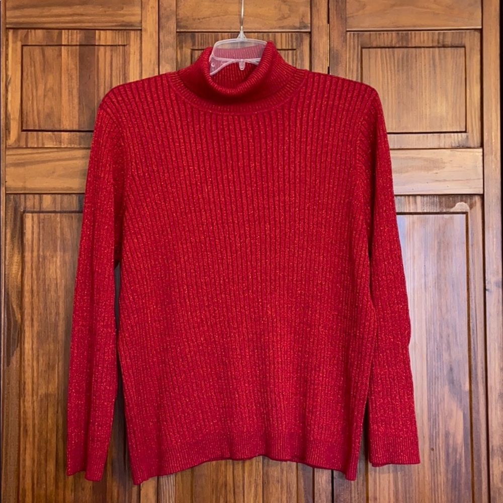 Red Turtleneck Sweater size 3X
